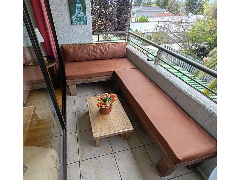 Sillones rústicos para terraza en color café, Santiago