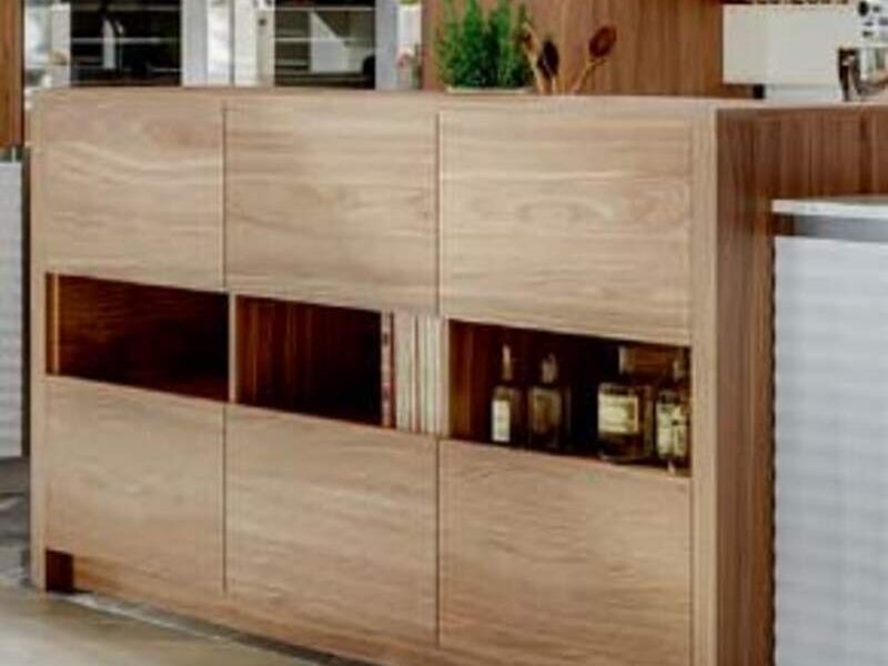 Mueble cocina madera lisa Las Condes 
