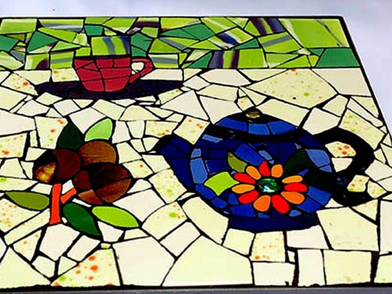 Mosaico diseño tazas Chile