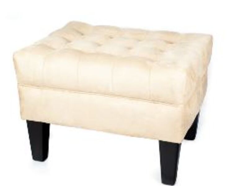 Puf afelpado beige Rancagua 