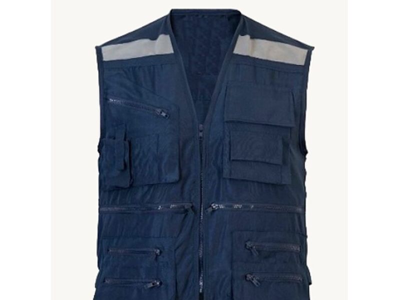 CHALECO GEÓLOGO POPLIN AZUL