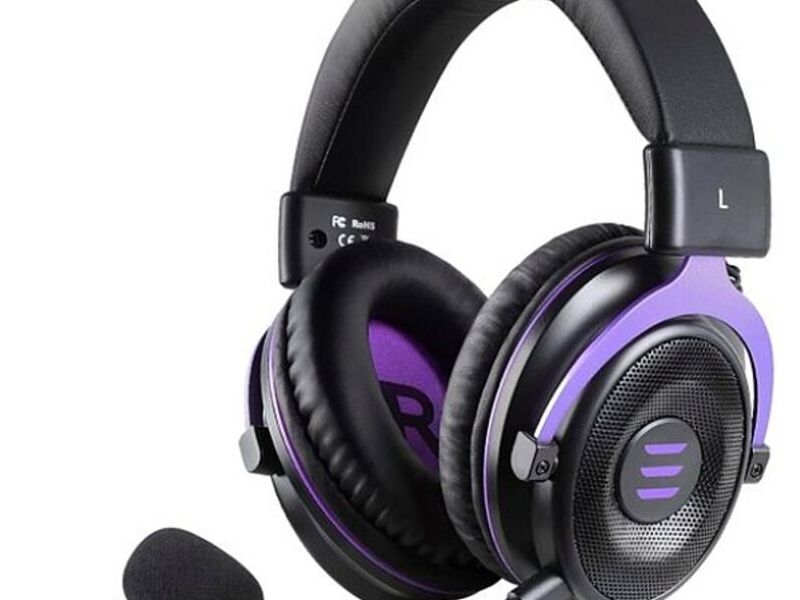 EKSA HEADPHONES E900 PURPLE WIRED
