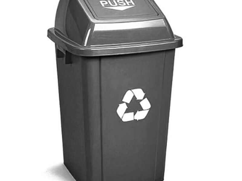 Basurero Plastico Tapa Push 60 litros