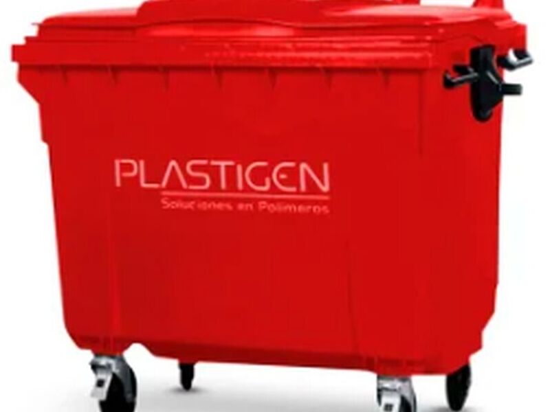 Contenedor Basura 660 Litros Rojo