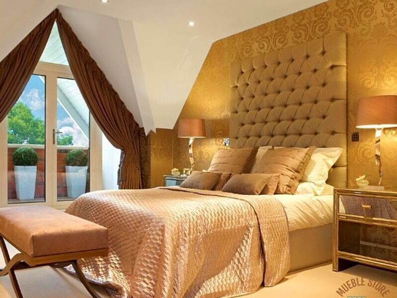 Espaldar Cama Dorado Valparaíso