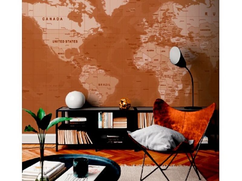 Vinilo decorativo mapa mundo Chile