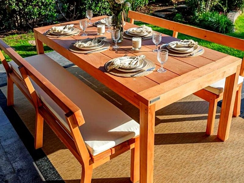 Mesa comedor madera natural Chile