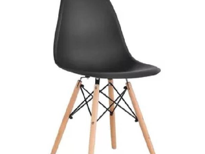 Set 6 Sillas Eames Clasicas Negro