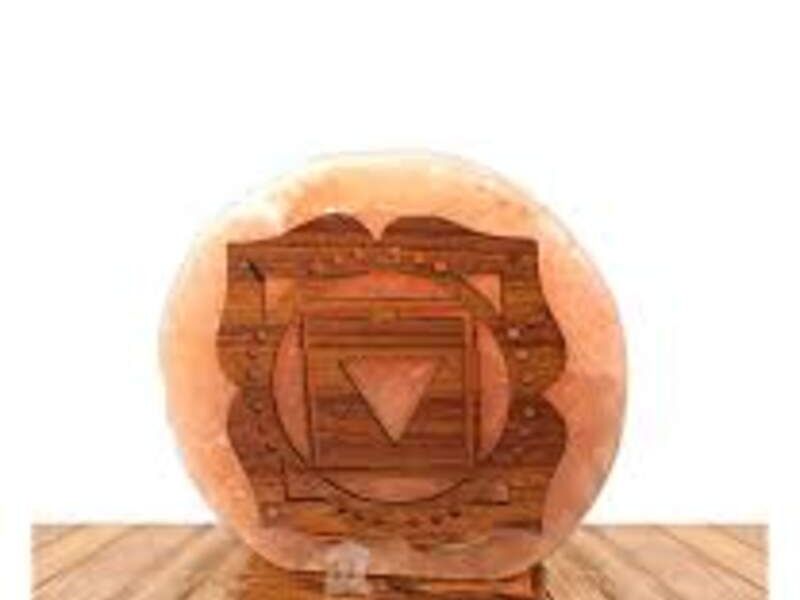 Lampara de Sal Chakra Raiz 9" Chile