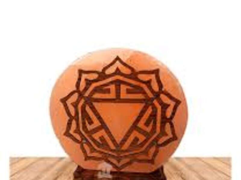 Lampara de Sal Chakra Plexo Solar 9" Chile