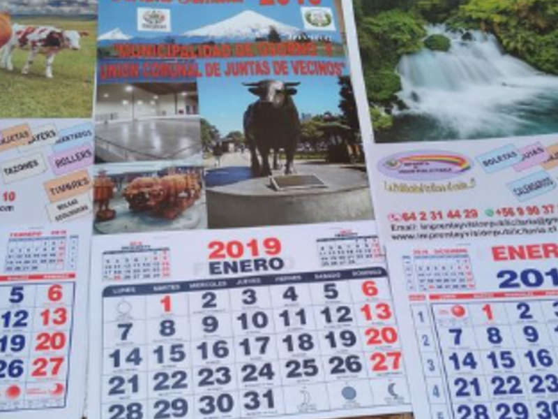 Calendario decorativo Osorno