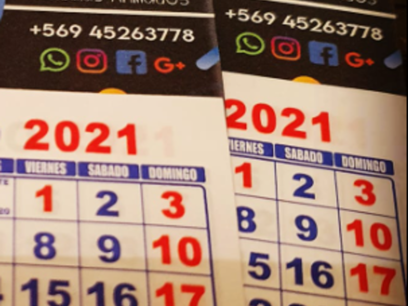 Calendario diseñado Osorno