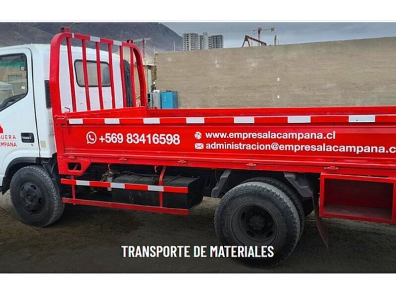 Transporte materiales  Chile 