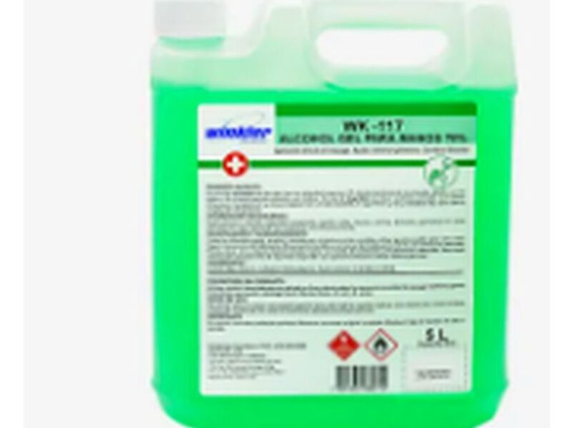 Alcohol gel al 70% WK-117 5 litros chile