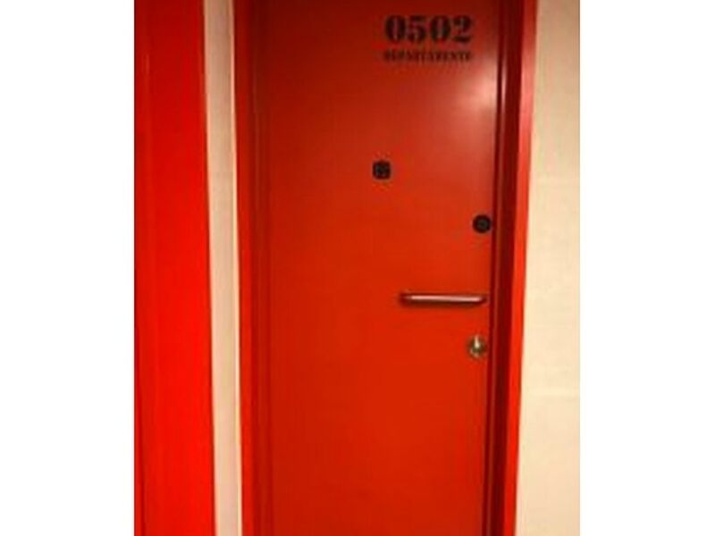 Puerta Seguridad Pintura Acrilica Roja