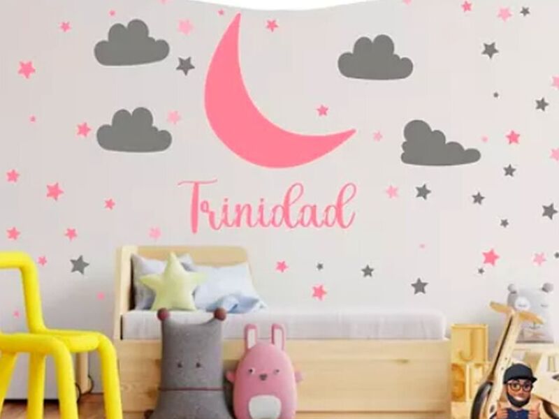 Pack Estrellas Y Luna Con Nombre
