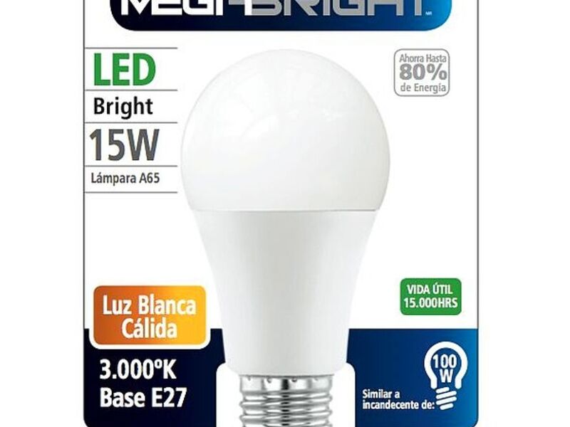 Ampolletas LED 15W Luz Cálida CHILE