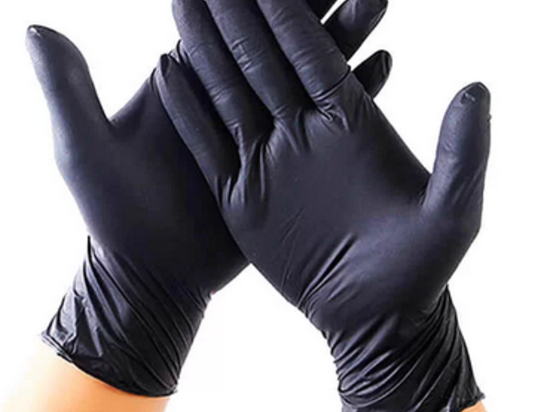 Guantes de nitrilo Negro Talla L Santiago