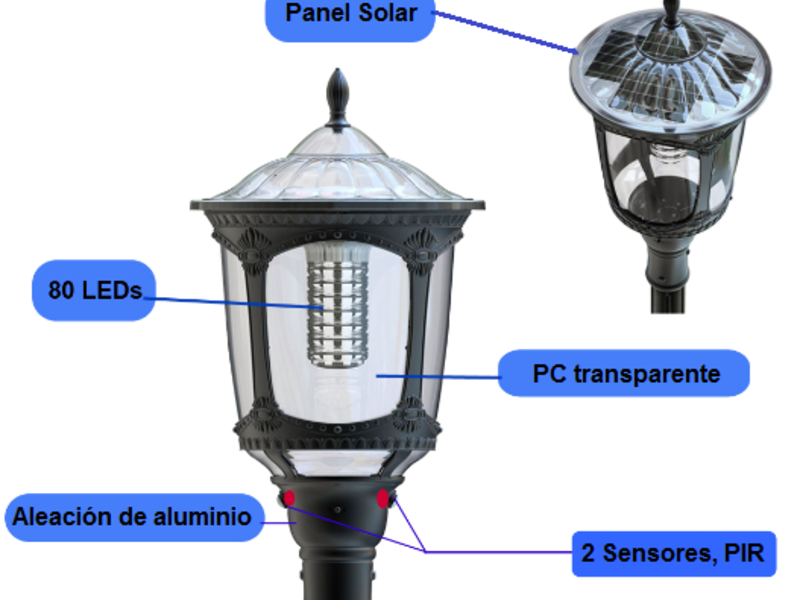 Luminaria Solar Ornamental DEC-PARQUE-10