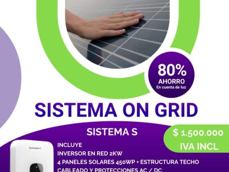 SISTEMA ON GRID S PANEL SOLAR