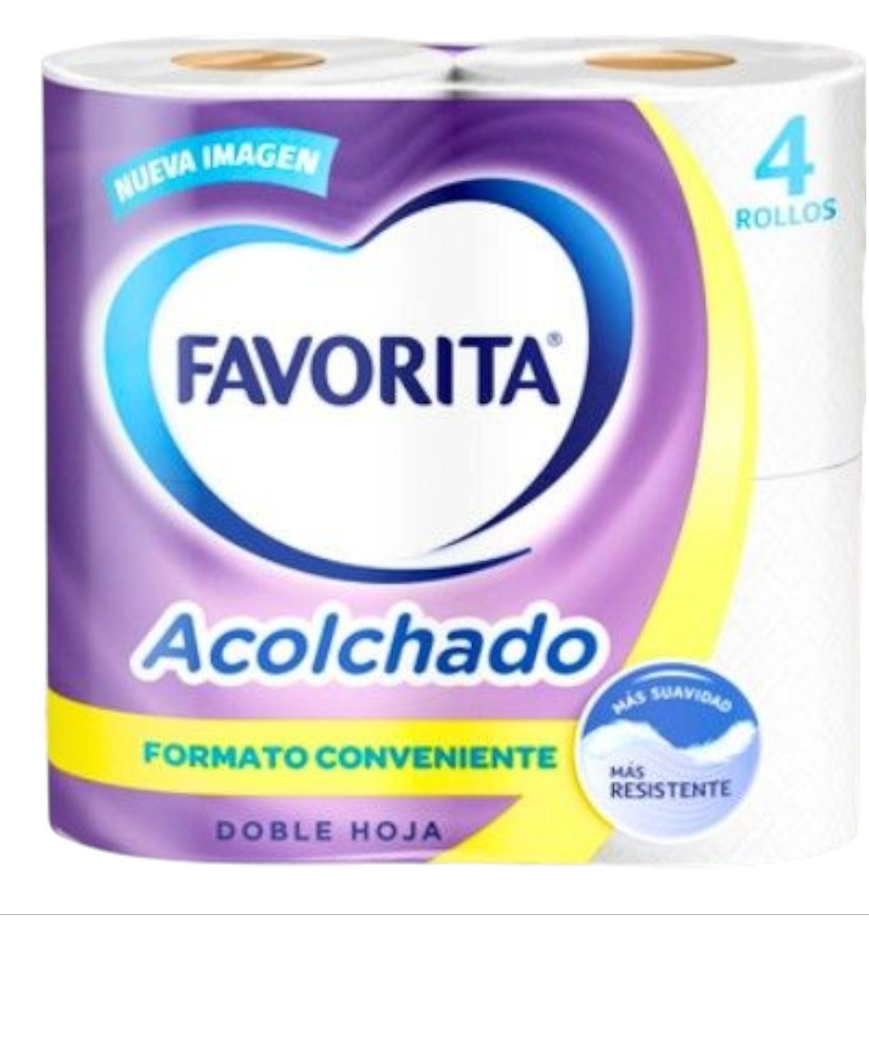 Papel higiénico favorita 2 rollos acolchado de 22 metros