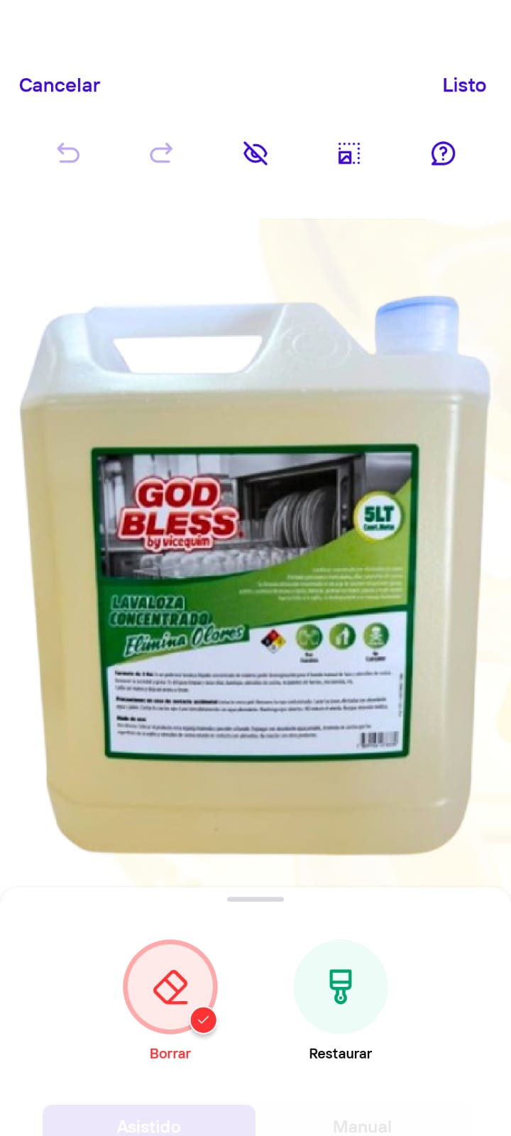 cloro concentrado de 5 litros