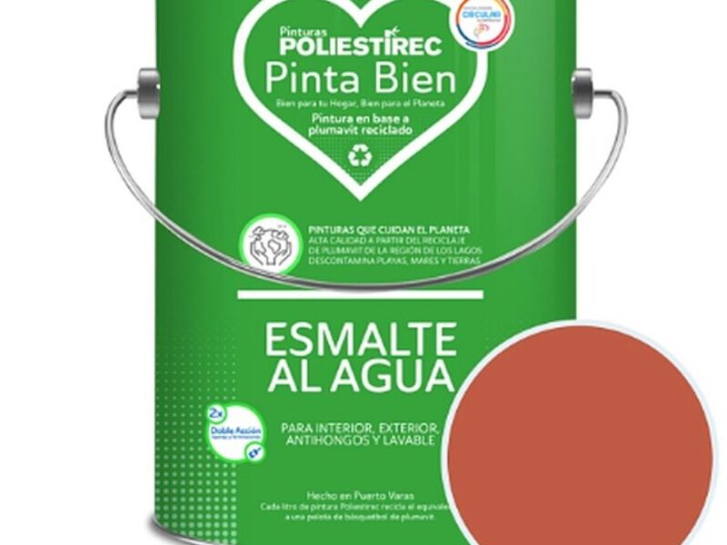 Esmalte agua rojo colonial Chile 