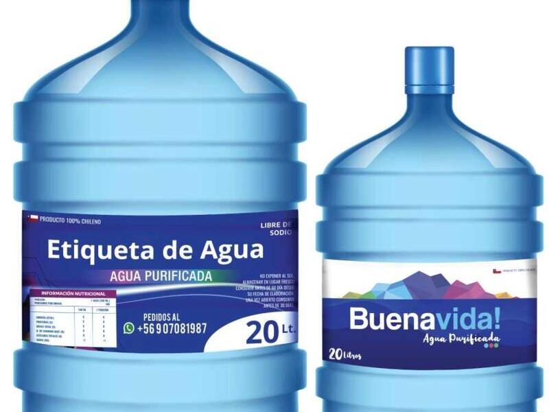Etiquetas para Bidón de Agua Chile