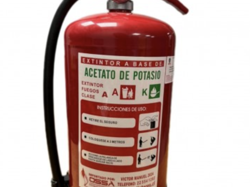 Extintor Acetato de Potasio 10lt Chile