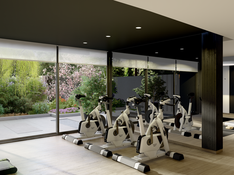 Render 3D Gimnasio Chile