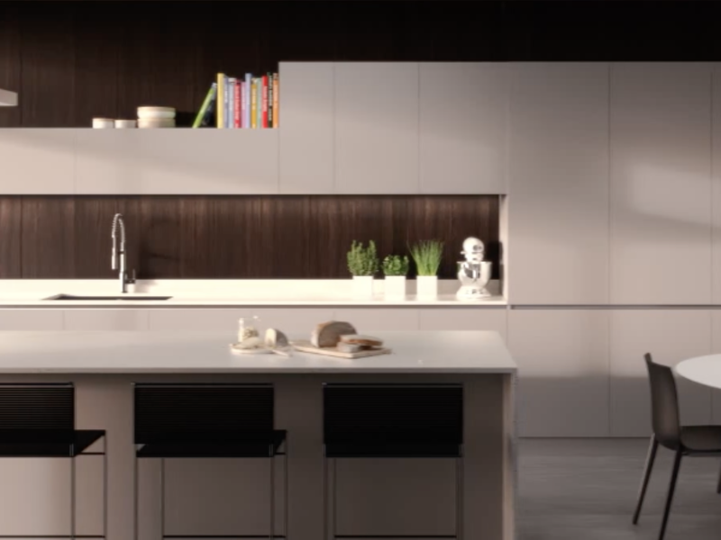 Render 3D Cocina Chile