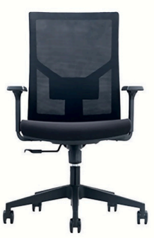 Silla Ejecutiva Ergonómica para Oficina y escritorio. Modelo Turn  con brazos Negra Cuatro Rios 