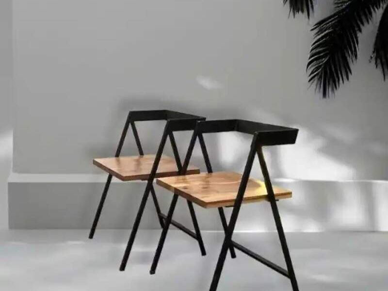 Silla hierro madera nativa Malloa