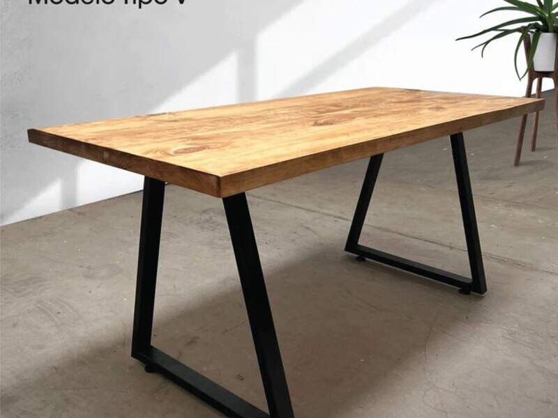 Comedor Rústico Industrial base tipo V Ñuñoa