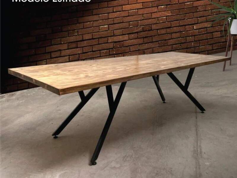 Comedor Rústico con base tipo estriada Ñuñoa