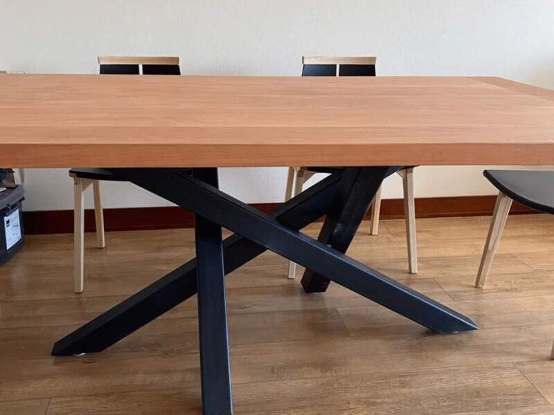 Comedor fierro y madera da vinci Santiago