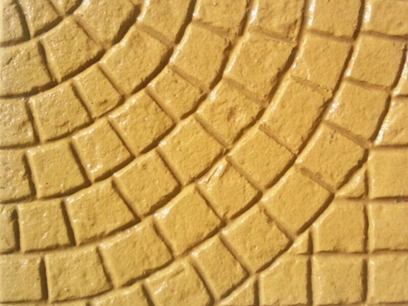 BALDOSA CIRCULAR AMARILLO OCRE CHILE
