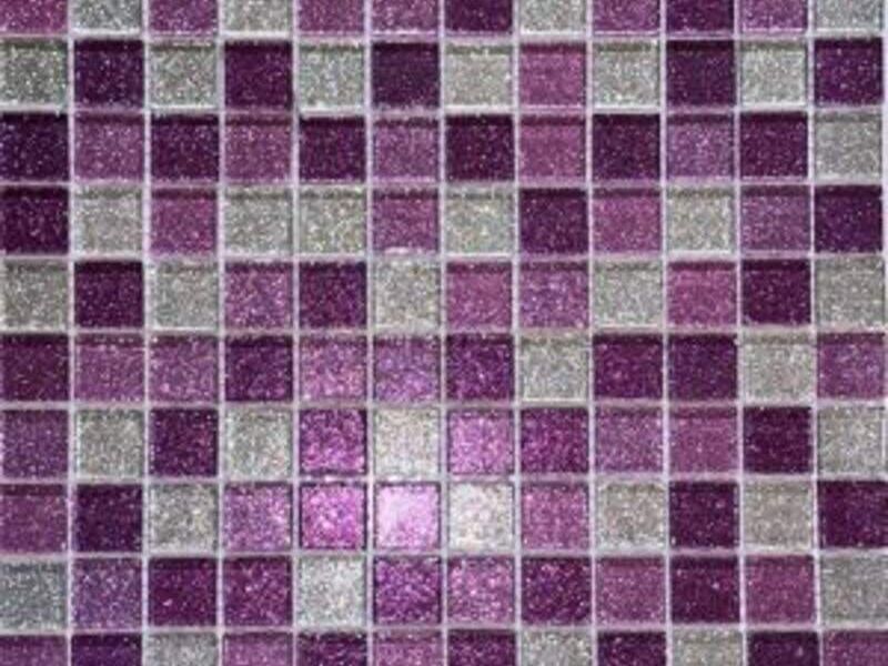 BALDOSA MOSAICO CRITAL GLITTER LILA