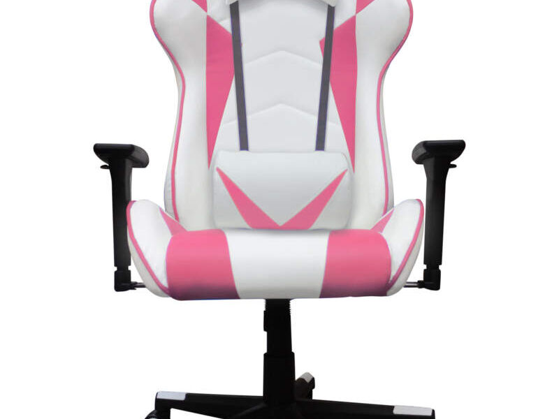 Silla Gamer Crusader Blanco Rosado Santiago