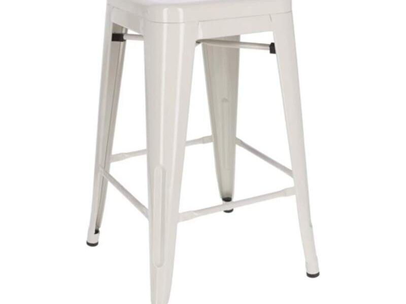 SILLA PISO ALTO METAL BLANCA