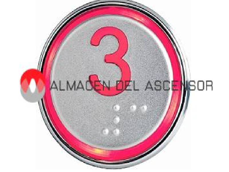 PULSADOR VENUS ROJO BRAILLE Chile