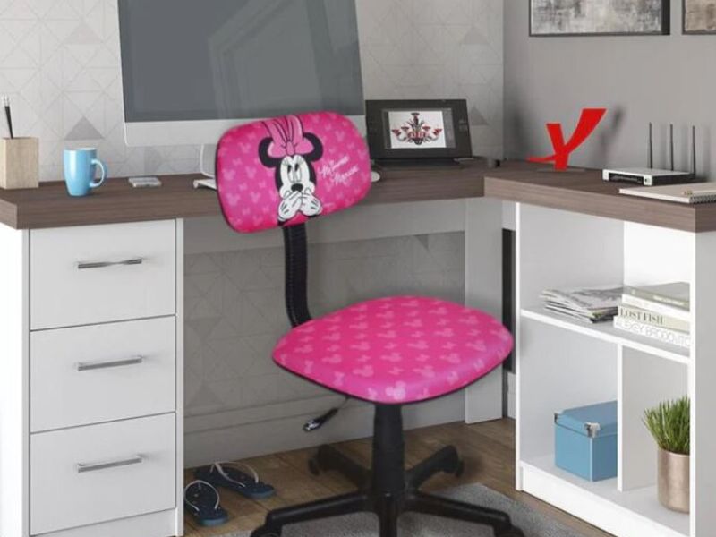 Silla PC Niña Rosada Minnie Santiago