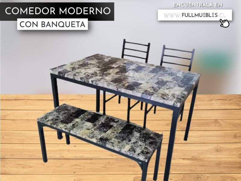 comedor moderno con banqueta en chile