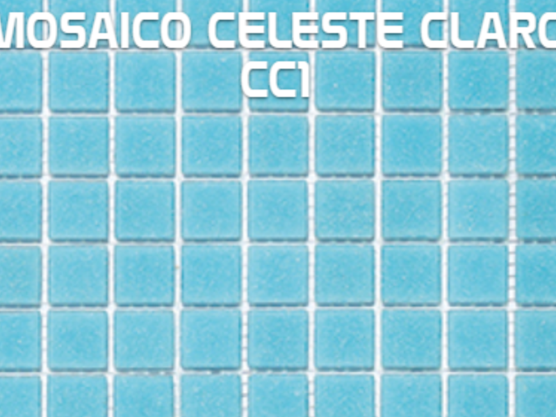 Mosaico Celeste Claro Vitacura