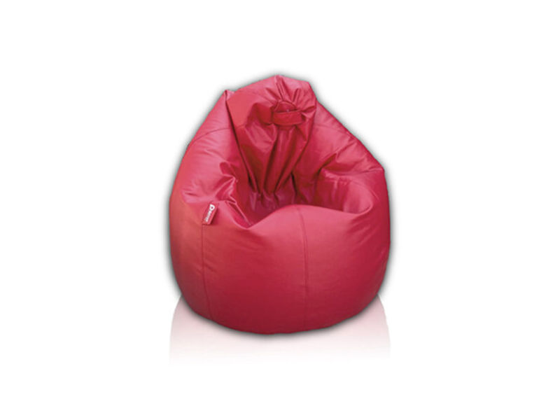 POUFF PERA XL PU ROJO CHILE