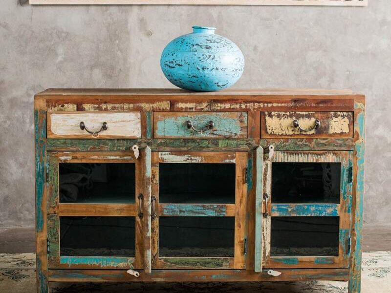 mueble vintage con cajonera en chile