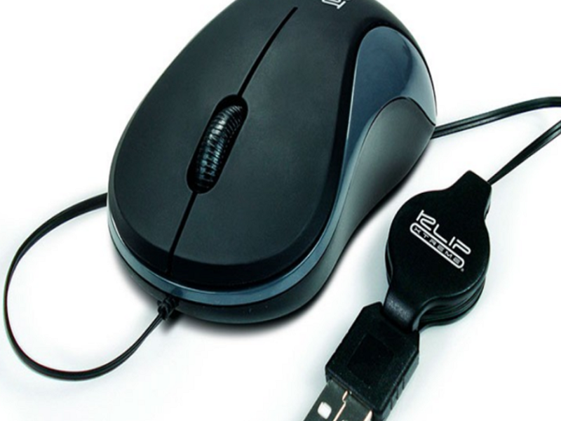 KlipX mouse retractil USB Santiago