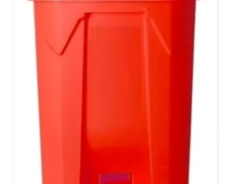 Basurero 40 Litros Pedal Rojo  Santiago 