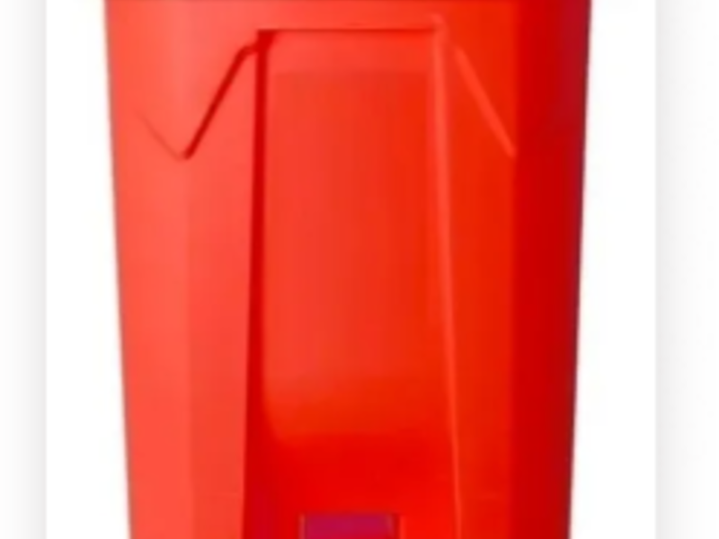 Basurero 50 Litros Pedal Rojo  Santiago 