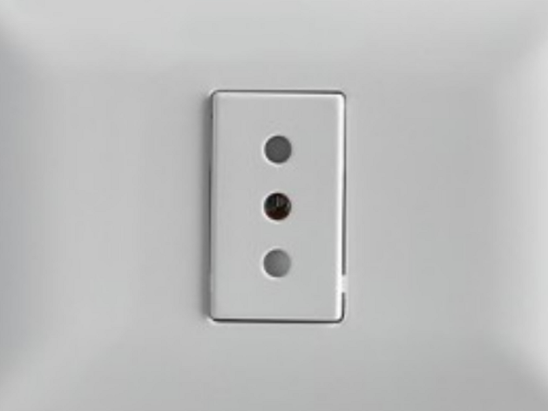 Toma corriente embutido simple blanco 